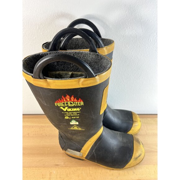 Viking Men's 14” Felt Lined Firefighter/EMS Steel Toe Rubber Boots Size 9 M - Picture 5 of 12